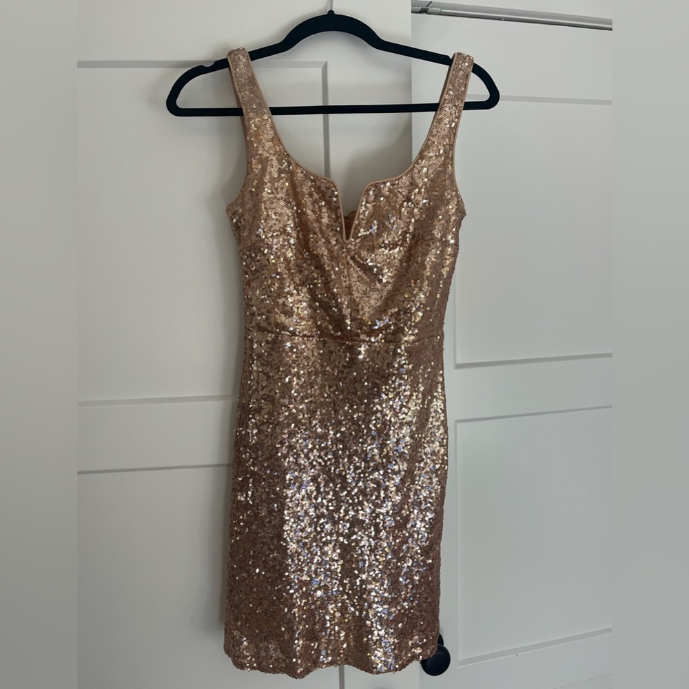 Gold sequin cocktail dress size small